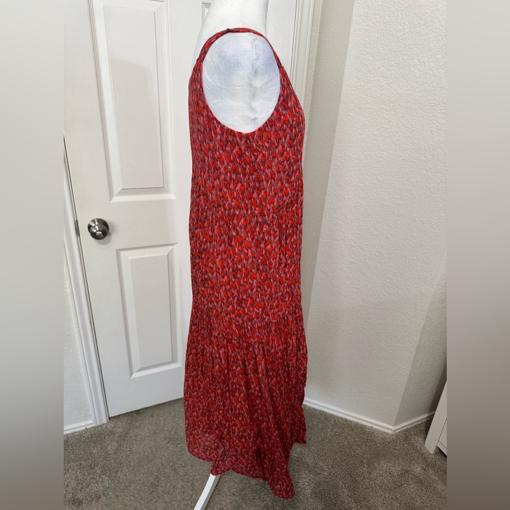 Joie Casual Cotton Red Pink Design Dress Size XS - Picture 3 of 11